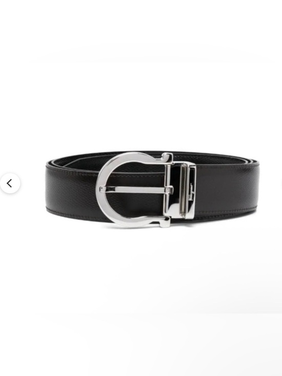 Salvatore Ferragamo Other - Salvatore Ferragamo Black Leather Belt with Silver Gancini Buckle